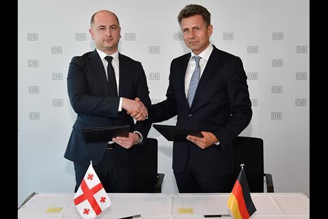 An agreement to co-operate in the Asia – Europe rail freight market was signed by Deutsche Bahn and Georgian Railway on June 12.